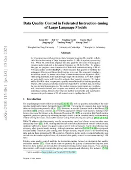 Data Quality Control in Federated Instruction-tuning of Large Language Models