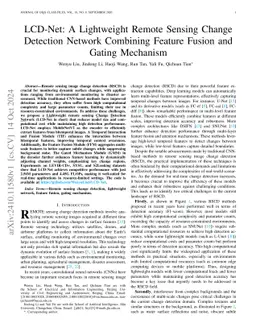 LCD-Net: A Lightweight Remote Sensing Change Detection Network Combining
  Feature Fusion and Gating Mechanism