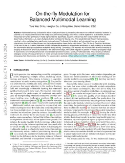 On-the-fly Modulation for Balanced Multimodal Learning