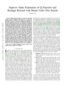 Improve Value Estimation of Q Function and Reshape Reward with Monte
  Carlo Tree Search