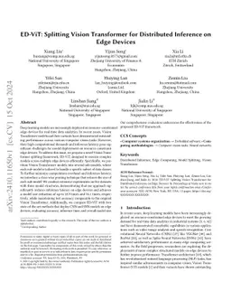 Efficient Partitioning Vision Transformer on Edge Devices for Distributed Inference