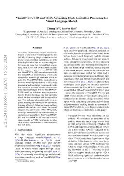 VisualRWKV-HD and UHD: Advancing High-Resolution Processing for Visual
  Language Models