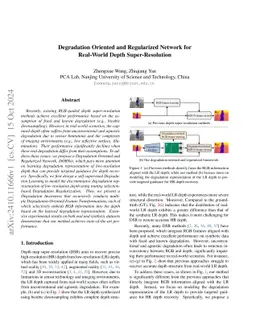 DORNet: A Degradation Oriented and Regularized Network for Blind Depth Super-Resolution