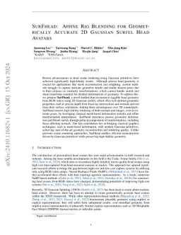 SurFhead: Affine Rig Blending for Geometrically Accurate 2D Gaussian Surfel Head Avatars