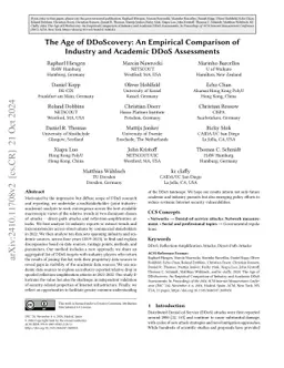 The Age of DDoScovery: An Empirical Comparison of Industry and Academic
  DDoS Assessments