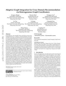 Adaptive Graph Integration for Cross-Domain Recommendation via Heterogeneous Graph Coordinators