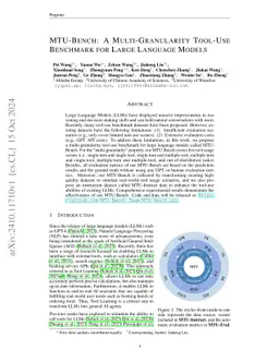 MTU-Bench: A Multi-granularity Tool-Use Benchmark for Large Language
  Models