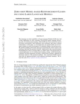 Zero-shot Model-based Reinforcement Learning using Large Language Models