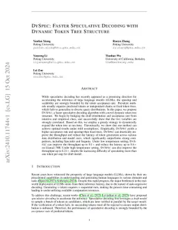 DySpec: Faster Speculative Decoding with Dynamic Token Tree Structure
