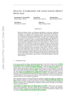 Fractal Calibration for long-tailed object detection