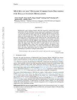 MLLM can see? Dynamic Correction Decoding for Hallucination Mitigation