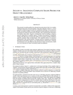 Jigsaw++: Imagining Complete Shape Priors for Object Reassembly