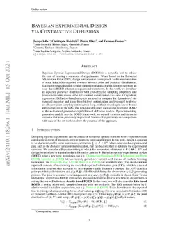 Bayesian Experimental Design via Contrastive Diffusions