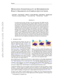Mitigating Suboptimality of Deterministic Policy Gradients in Complex Q-functions