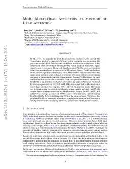 MoH: Multi-Head Attention as Mixture-of-Head Attention