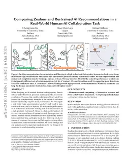 Comparing Zealous and Restrained AI Recommendations in a Real-World
  Human-AI Collaboration Task