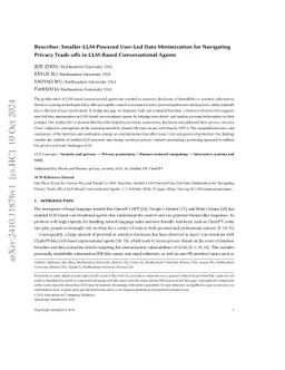 Rescriber: Smaller-LLM-Powered User-Led Data Minimization for LLM-Based Chatbots