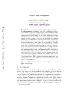 Neural Metamorphosis