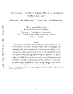 A Structural Text-Based Scaling Model for Analyzing Political Discourse