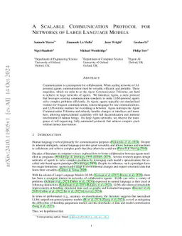 A Scalable Communication Protocol for Networks of Large Language Models
