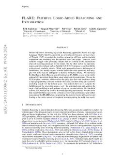 FLARE: Faithful Logic-Aided Reasoning and Exploration