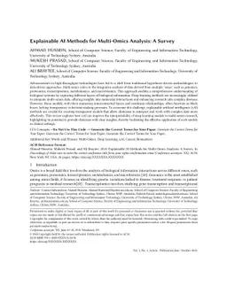 Explainable AI Methods for Multi-Omics Analysis: A Survey