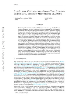 CtrlSynth: Controllable Image Text Synthesis for Data-Efficient
  Multimodal Learning