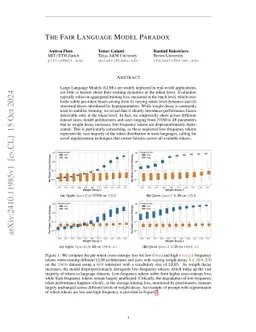 The Fair Language Model Paradox