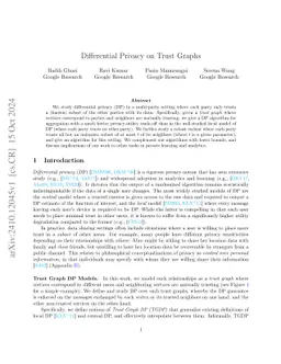 Differential Privacy on Trust Graphs