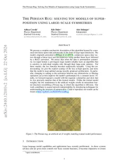 The Persian Rug: solving toy models of superposition using large-scale
  symmetries