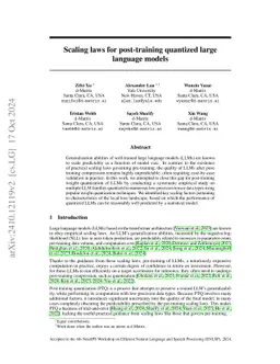 Scaling laws for post-training quantized large language models