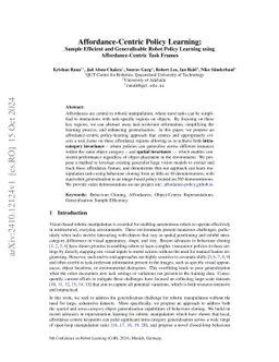 Learning from 10 Demos: Generalisable and Sample-Efficient Policy Learning with Oriented Affordance Frames