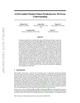 SAM-Guided Masked Token Prediction for 3D Scene Understanding