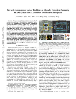 Towards Autonomous Indoor Parking: A Globally Consistent Semantic SLAM System and A Semantic Localization Subsystem