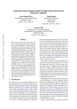 Exploring Large Language Models for Hate Speech Detection in Rioplatense
  Spanish
