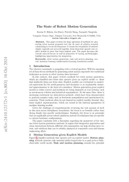 The State of Robot Motion Generation