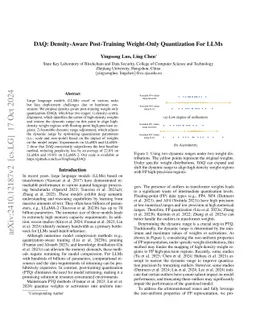 DAQ: Density-Aware Post-Training Weight-Only Quantization For LLMs