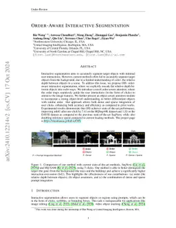 Order-aware Interactive Segmentation