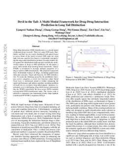 Devil in the Tail: A Multi-Modal Framework for Drug-Drug Interaction
  Prediction in Long Tail Distinction