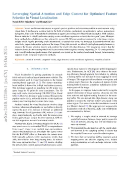 Leveraging Spatial Attention and Edge Context for Optimized Feature
  Selection in Visual Localization