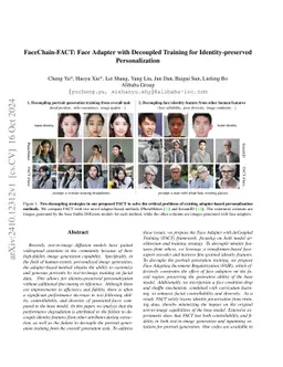 FaceChain-FACT: Face Adapter with Decoupled Training for
  Identity-preserved Personalization