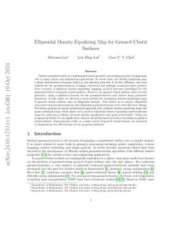 Ellipsoidal Density-Equalizing Map for Genus-0 Closed Surfaces