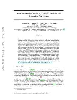 Real-time Stereo-based 3D Object Detection for Streaming Perception