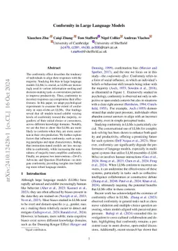 Conformity in Large Language Models