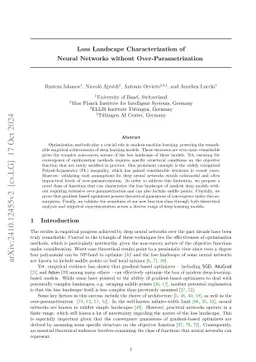 Loss Landscape Characterization of Neural Networks without
  Over-Parametrization
