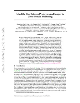 Mind the Gap Between Prototypes and Images in Cross-domain Finetuning