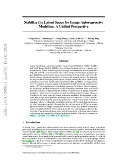Stabilize the Latent Space for Image Autoregressive Modeling: A Unified
  Perspective