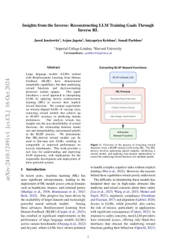 Insights from the Inverse: Reconstructing LLM Training Goals Through Inverse Reinforcement Learning