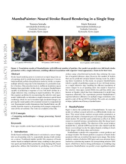 MambaPainter: Neural Stroke-Based Rendering in a Single Step