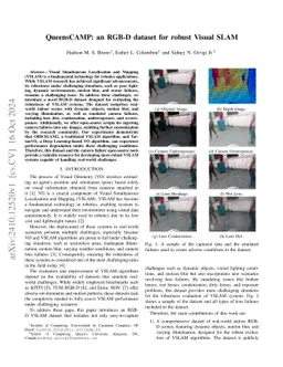 QueensCAMP: an RGB-D dataset for robust Visual SLAM